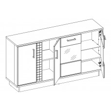 Kumode ar stiklu DORIAN DN4